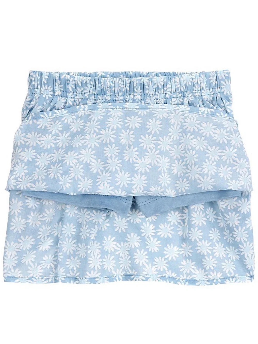 jumping beans White Ruffled Knit Tee (5) with Carter’s Blue Daisy Skort (4)
